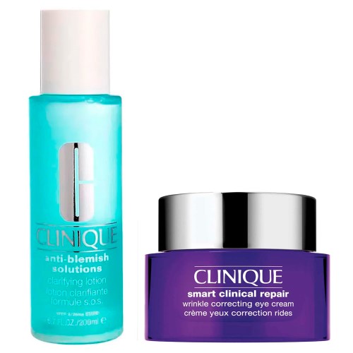 Clinique Anti-Idade + Loção Kit - Smart Clinical Repair Eye + Clarifying Lotion