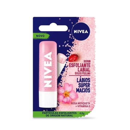 Esfoliante Labial Nivea Scrub Rosa Mosqueta com 4,8g