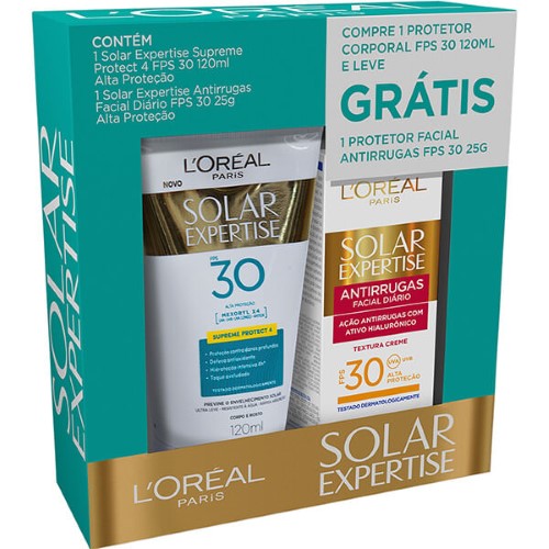 Protetor L´Oréal Expertise FPS30 120Ml + Facial Anti Rugas 25G