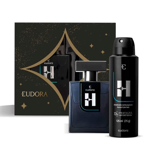 Kit Eudora H Colônia Desodorante 100ml e Desodorante Antitranspirante 125ml