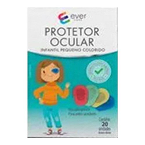 Protetor Ocular Infantil Ever Care Pequeno Colorido 20 Unidades