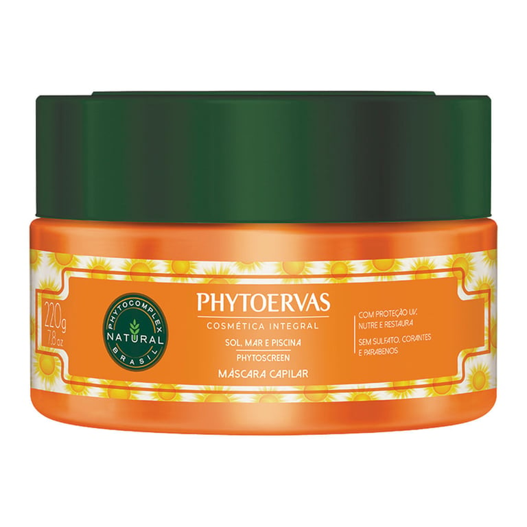 Phytoervas Sol Mar e Piscina Máscara para Cabelos Expostos ao Sol