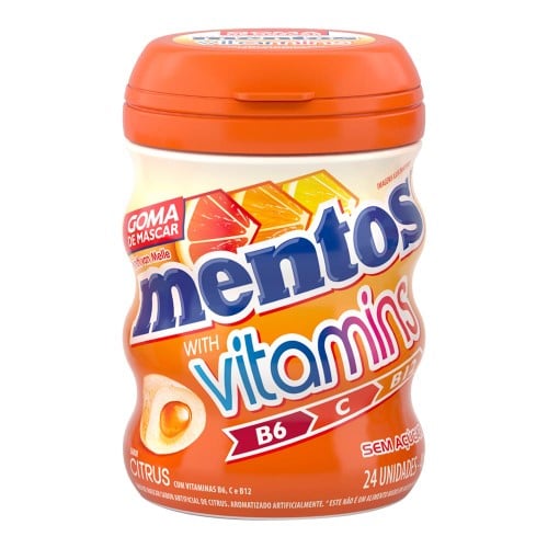 Goma de Mascar Mentos Gum Vitamins 48g