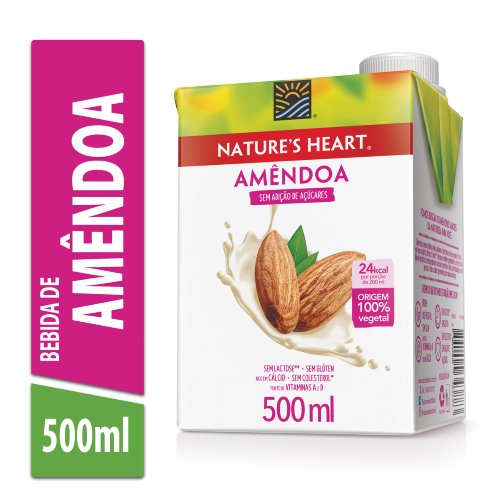 Bebida Vegetal Natures Heart Amêndoa 500ml