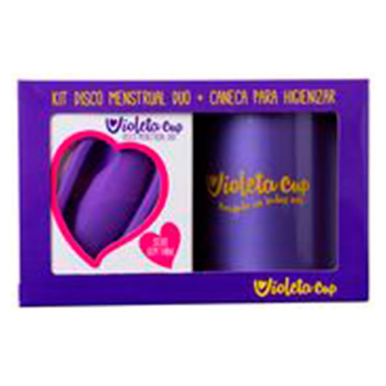 Violeta Cup Disco Menstrual Kit – Caneca + Disco Menstrual Violeta