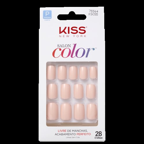 Unhas Postiças Kiss NY -Salon Color Curto - Sweet Girl