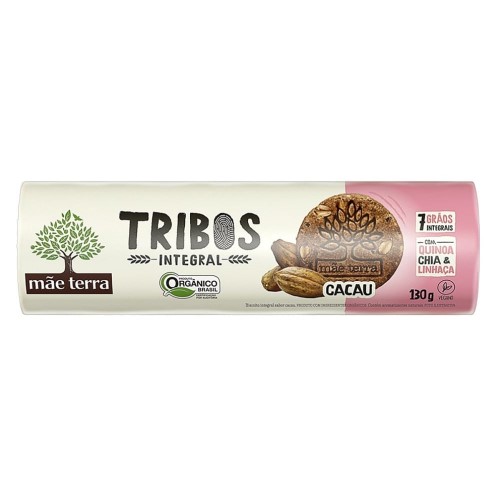 Biscoito Integral E Orgânico Tribos Mãe Terra Cacau 130g