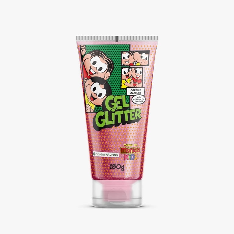 Gel para Cabelo Turma da Mônica Kids Glitter Mônica e magali 180g