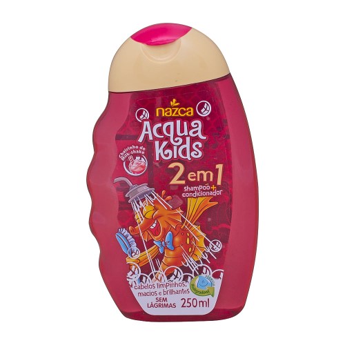 Shampoo 2 em 1 Acqua Kids Nazca Uva e Aloe Vera - 250ml