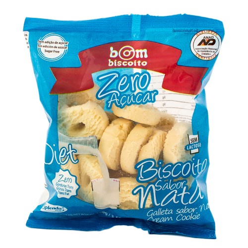 Biscoito Bom Biscoito Diet Zero Açúcar Sabor Nata Com 100g