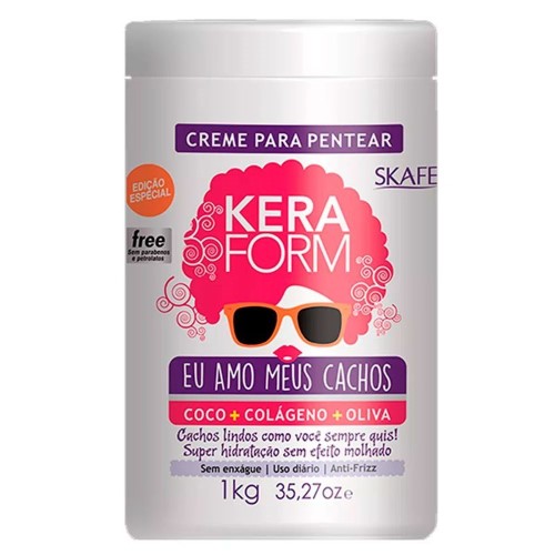 Creme Para Pentear Skafe Keraform Eu Amo Meus Cachos 1Kg