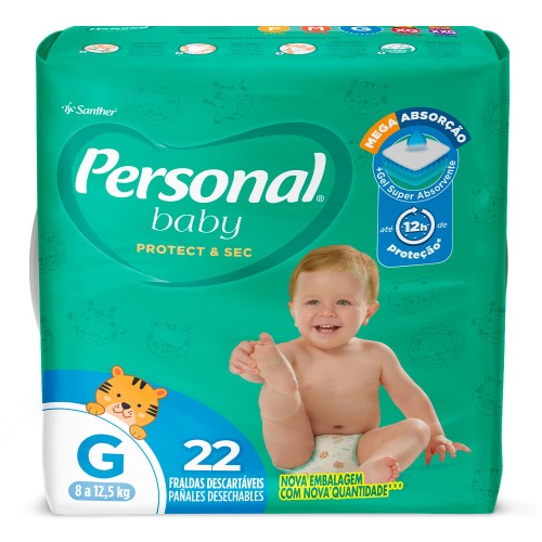 Fralda Descartável Personal Baby Jumbo G 28 Unidades