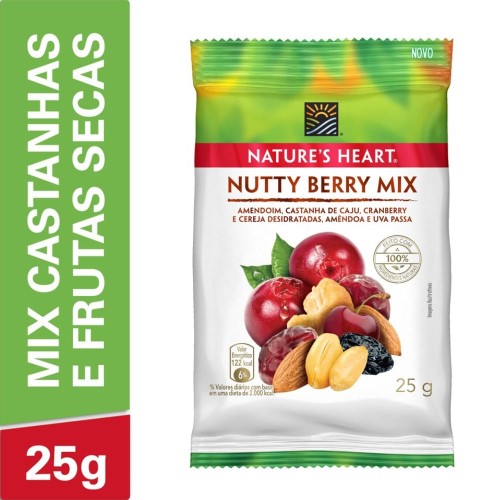 Snack Natures Heart Nutty Berry Mix 25g