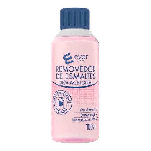 Removedor De Esmalte Sem Acetona Ever Care 100ml