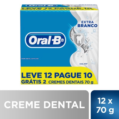 Pasta de Dente Oral-B Extra Branco com 12 Unidades