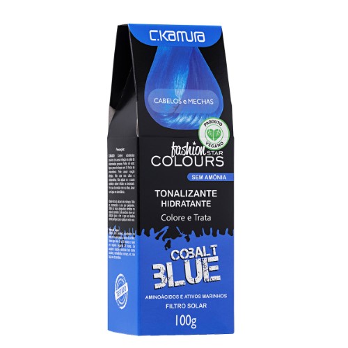 Tonalizante Hidratante C.Kamura Fashion Star Colours Cobalt Blue com 100g