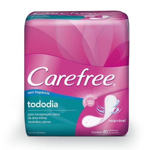 Protetor Diário Carefree Tododia Sem Perfume 40 Unidades