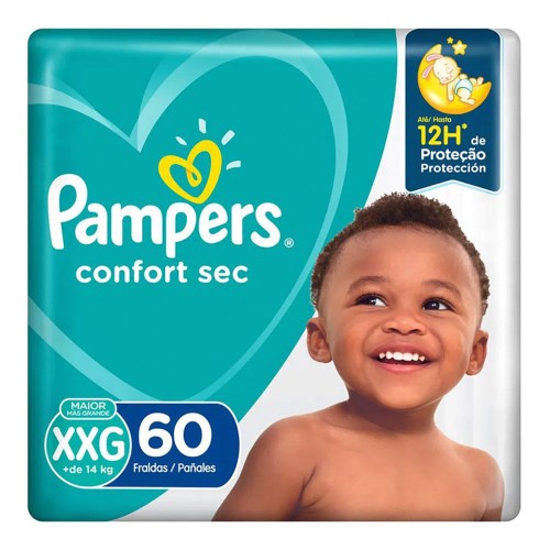 Fralda Pampers Confort Sec XXG 60 unidades