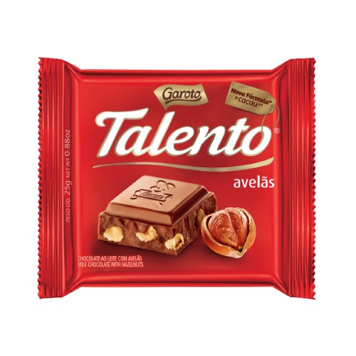 Chocolate Talento Mini Leite Avelã 25G - Talento