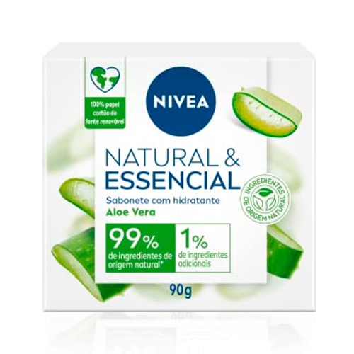 Sabonete Em Barra Nivea Natural E Essencial Aloe E Vera 90g