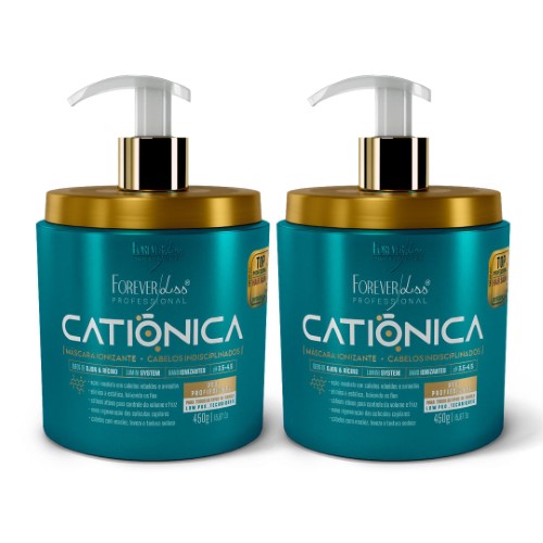 Combo com 2 Máscara Catiônica Forever Liss 450g