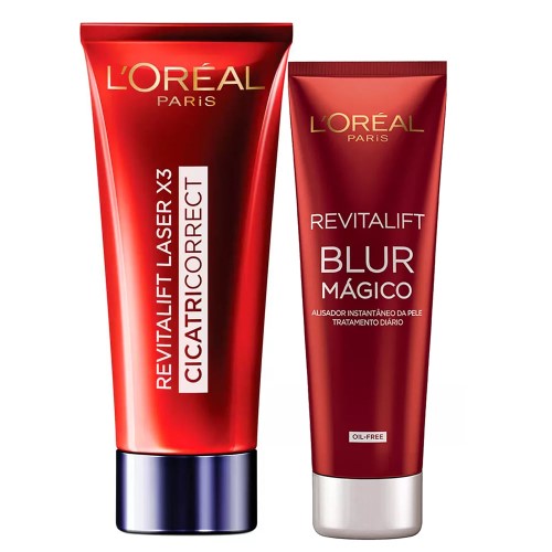 L`oréal Paris Cicatri Correct + Blur Mágico Kit - Creme Antirrugas + Blur