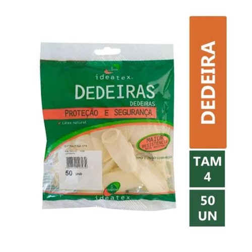 Dedeira de Látex nº 4 com 50 Unidades Ideatex