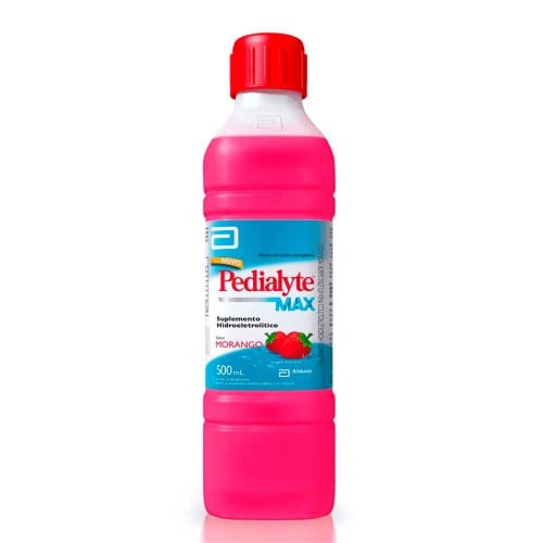 Pedialyte Max Morango com 500ml