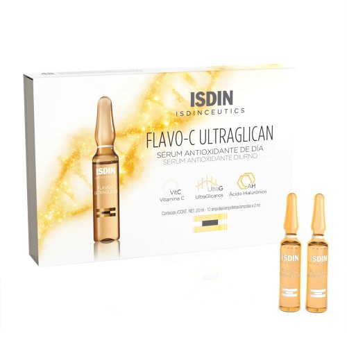 Sérum Facial Isdin Flavo-c Ultraglican Dia 10 Ampolas