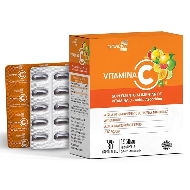 Vitamina C Cronovit caixa com 30 cápsulas em gel