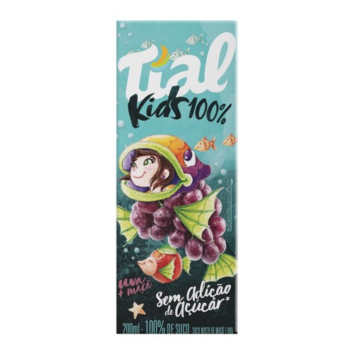 Suco Tial Kids 100% Uva + Maçã 200ml