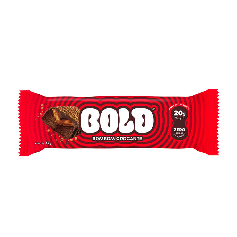 Barra De Proteína Bold Bombom Crocante 60g