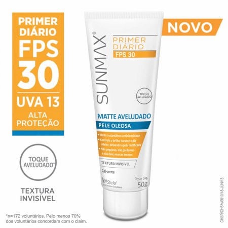 Primer Diário Sunmax Matte Aveludado FPS 30 50g