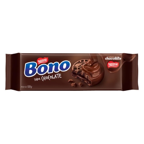 Biscoito Recheado Bono Nestlé Sabor Triplo Chocolate 109g