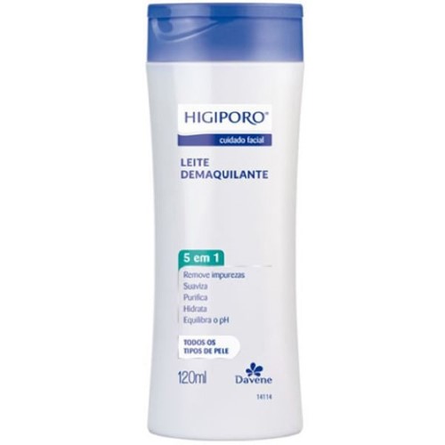 Leite Demaquilante Higiporo Todos Tipos 120Ml - Higiporo