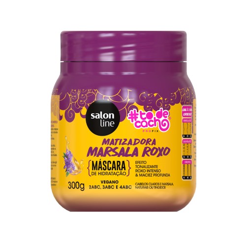 Máscara Capilar Matizadora Marsala Salon Line Tô De Cachos 300g