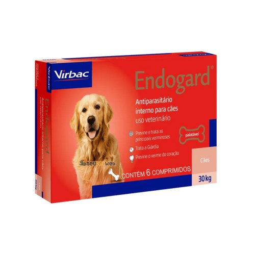 ENDOGARD - para cães até 30kg- cx c/6 compr.