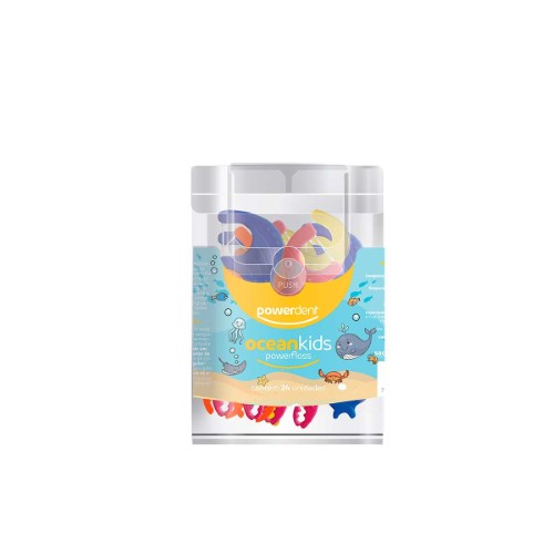 Fio Dental Powerdent Ocean kids Powerfloss 24 Unidades