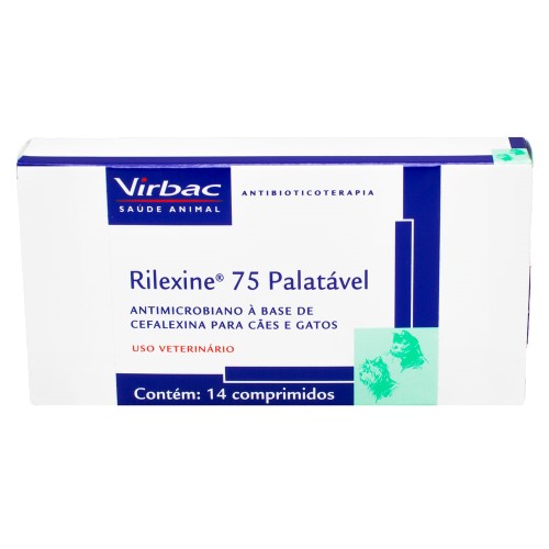 Rilexine 75mg para Cães e Gatos Uso Veterinário com 14 Comprimidos