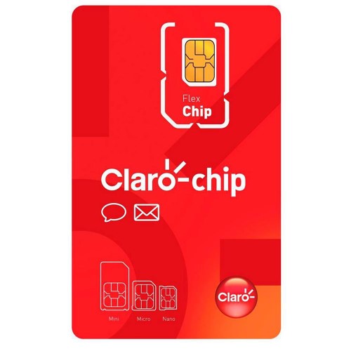 Chip Claro Pré Pago + Recarga Combo 1 Unidade