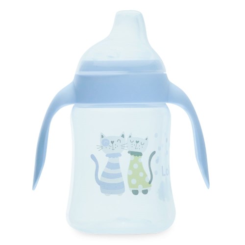 Copo Antivazamento com Alça Lolly Zoo 18+ Meses 250ml Azul Ref 7104-01