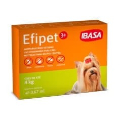 Efipet 3+ - cães até 4kg - pipeta 0,67ml