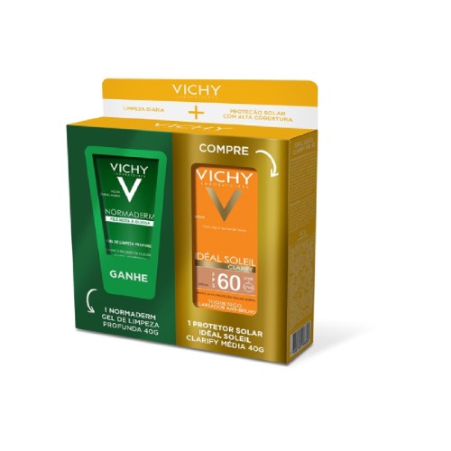 Vichy Kit – Protetor Solar com Cor + Gel de Limpeza