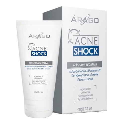 Máscara Secativa Árago Acne Shock Sachê 60g