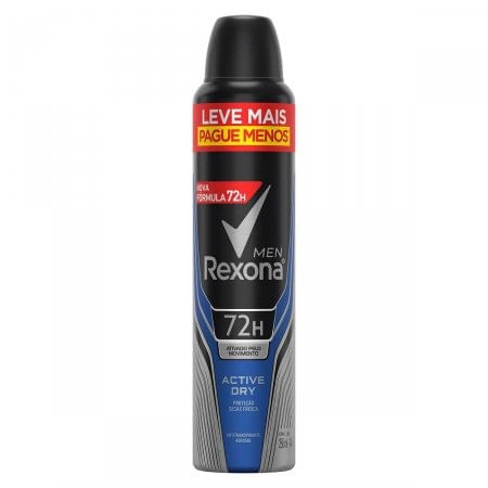 Desodorante Antitranspirante Aerosol Rexona Men Active Dry 250ml