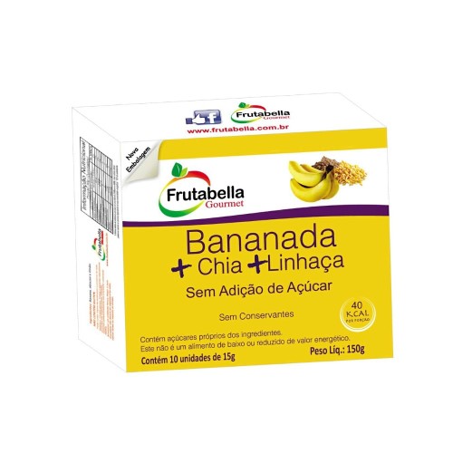 Bananada Frutabella Chia Linhaça Zero 150G