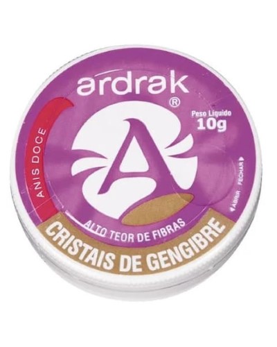 Cristais De Gengibre Anis Doce Ardrak 10G