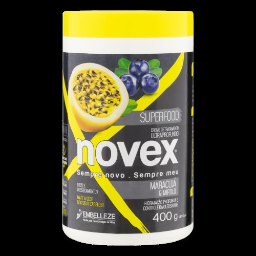 Creme de Tratamento Novex Vegano Superfood Maracujá & Mirtilo com 1kg 