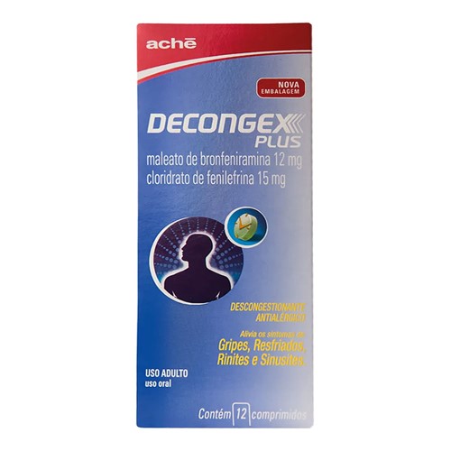 Decongex Plus Aché 12 Comprimidos Revestidos