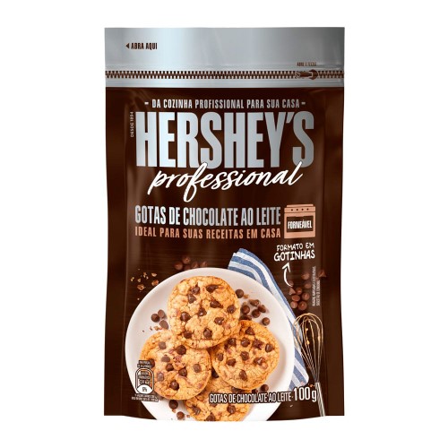 Gotas de Chocolate ao Leite Hershey Professional 100g